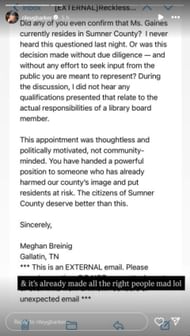 Riley Gaines addressed criticism after her Sumner County board appointment; Instagram - @rileygbarker